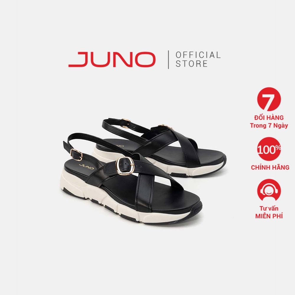Giày Sandal 3cm Thời Trang JUNO Thể Thao Dây Chéo SD03042
