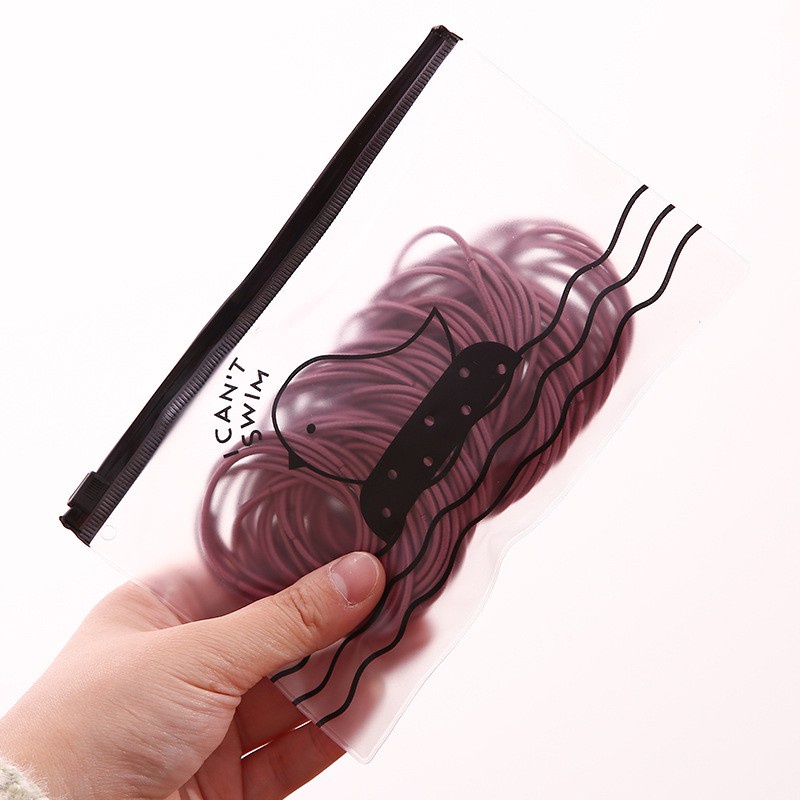 Set túi dây buộc tóc bền dai sắc màu thời trang (100 chiếc)