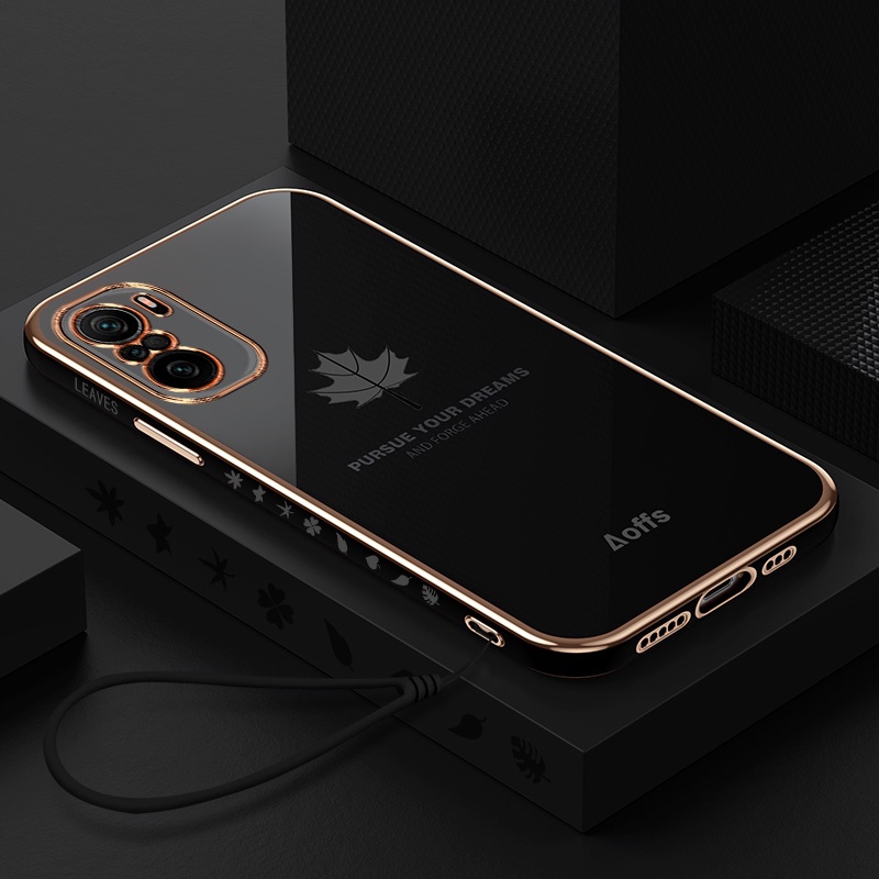 Ốp điện thoại TPU mềm chống rơi họa tiết lá phong cho Xiaomi Poco F3 Poco F4 Redmi K50 K50 Pro Redmi K40 K40 Pro K40s Redmi 9 9A Mi 11 Lite 5G NE Mi 10T Pro