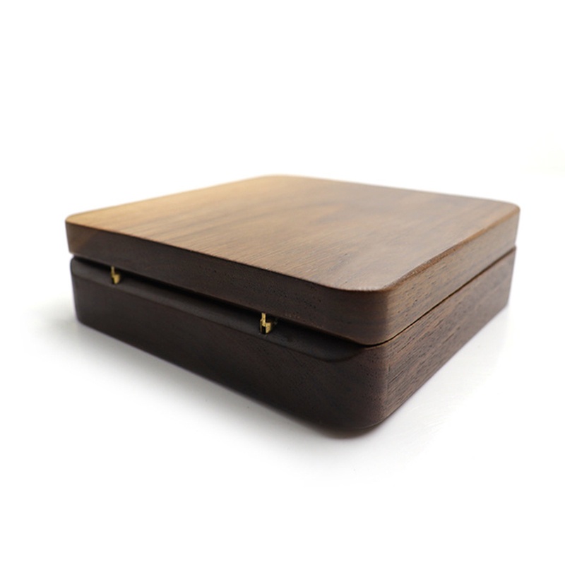 Flgo Hộp Đựng Trang Sức Bằng Gỗ Trơn Cao Cấp Sắp Xếp Gọn Gàng Có Nắp Đậy Và Gương