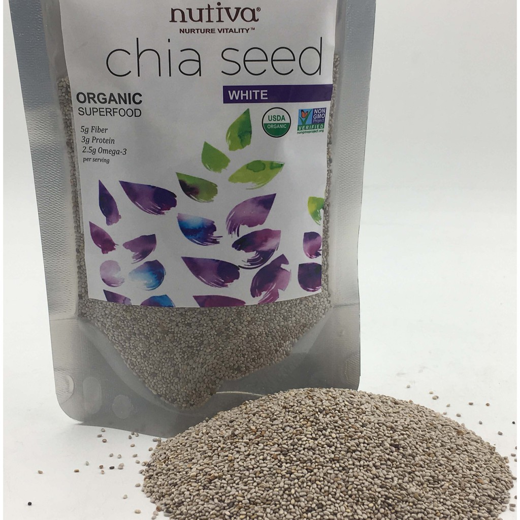 100G HẠT CHIA TRẮNG NUTIVA CỦA MỸ ORGANIC.