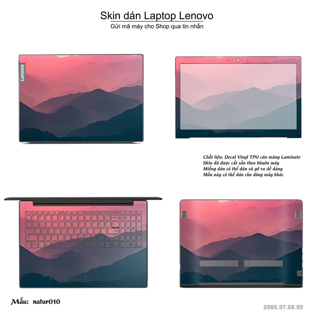 Skin dán Laptop Lenovo in hình thiên nhiên (inbox mã máy cho Shop)