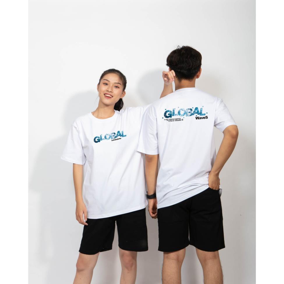 Áo thun nữ nam form rộng tay lỡ Phông Unisex 100% Cotton Chính Hãng Global Cao Cấp Local Brand Mi Midori