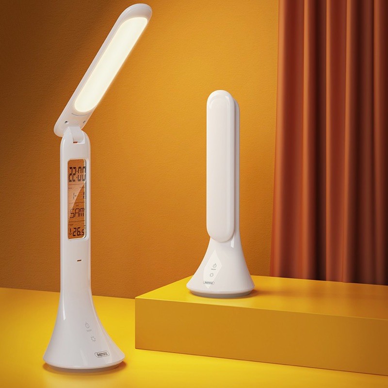 REMAX RT-E185 TIME SERIES LED: Đèn bàn LED tích điện chống cận 3 chế độ sáng - Hiển thị Ngày,Giờ,Nhiệ