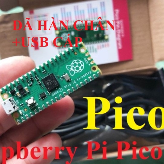 Raspberry Pi Pico  -  Đã Hàn Sẵn Header Tặng cáp micro USB