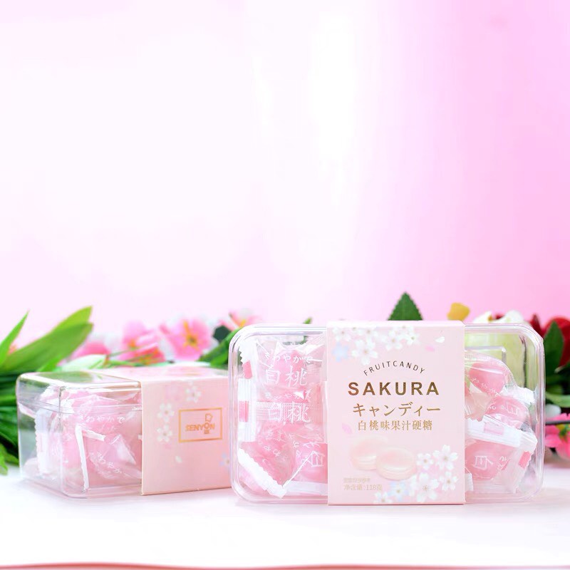 Kẹo Trái Cây Sakura Hương Đào - Hộp 68g