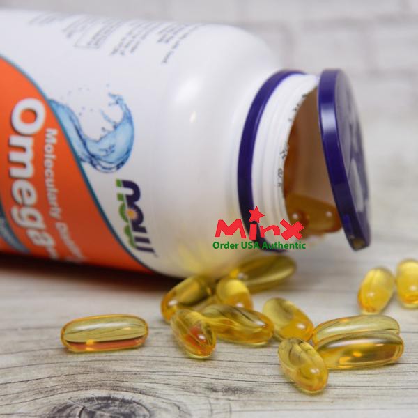 Viên uống Now Omega 3 180 EPA 120 DHA - Dầu cá Omega-3 Fish Oil 100 và 200 viên - MINX Store