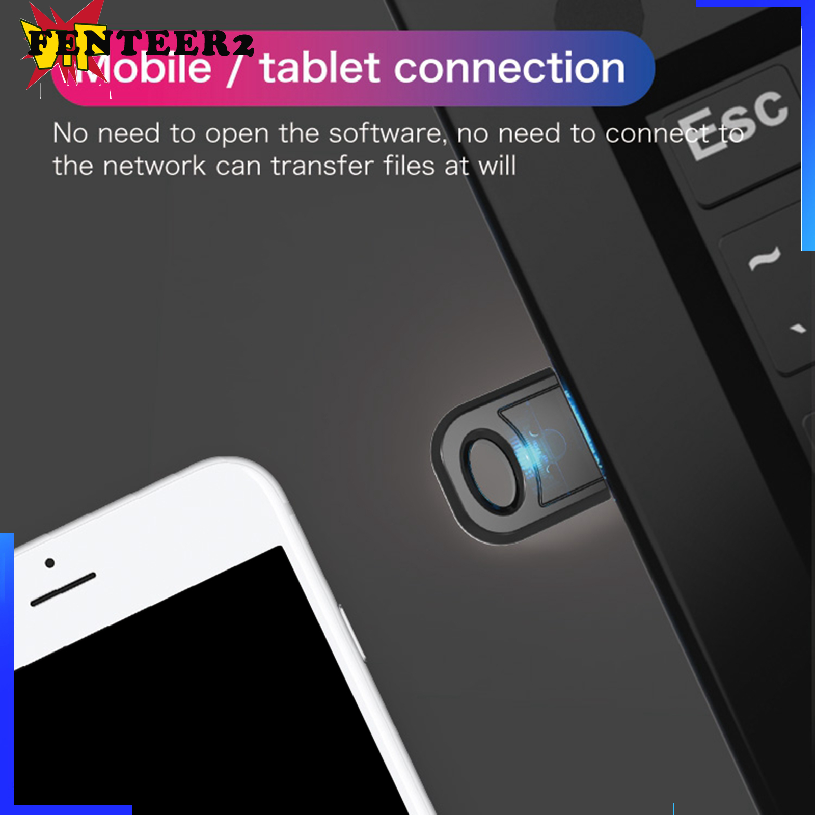 Bộ Chuyển Đổi Usb Bluetooth 5.0 Không Dây Fenteer2 3c Cho Windows 7 8 10 Pc Laptop