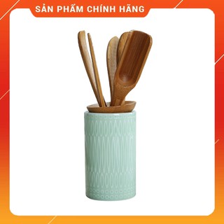 [ Trà Cụ ] Bộ Dụng Cụ Trà Đạo 6 Món Bằng Gỗ Tre Già - Kèm Ống Đựng