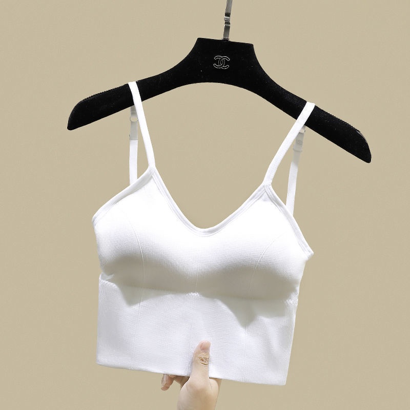 Áo Lót Hai Dây Cổ Chữ U Hở Lưng Có Mút Nâng Ngực Tàng Hình Cho Nữ