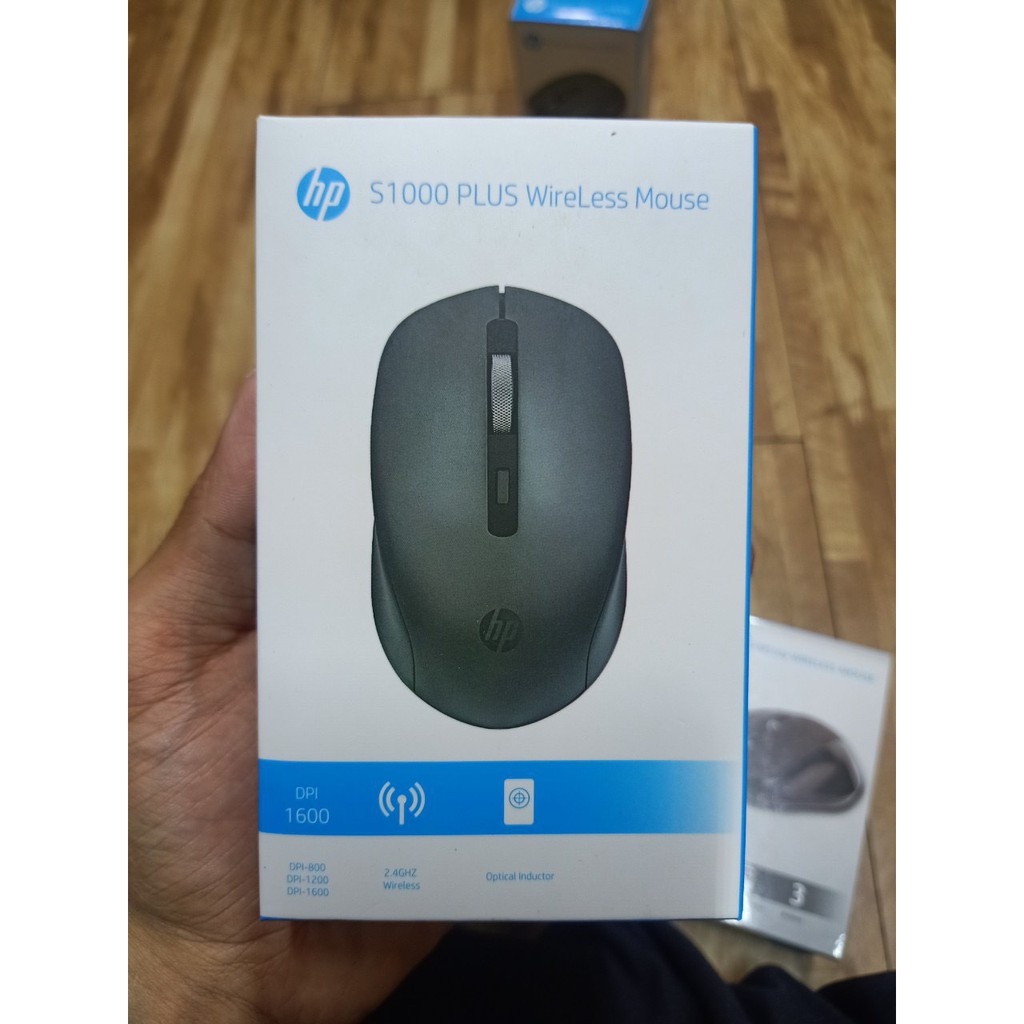 Chuột Mouse không dây HP S1000 PLUS Chính hãng (Có pin, 1xAA, Công tắc)