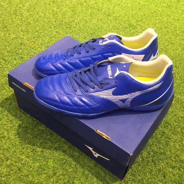 Giày bóng đá Mizuno Rebula Cup Select AS Trắng Xanh(chính hãng)