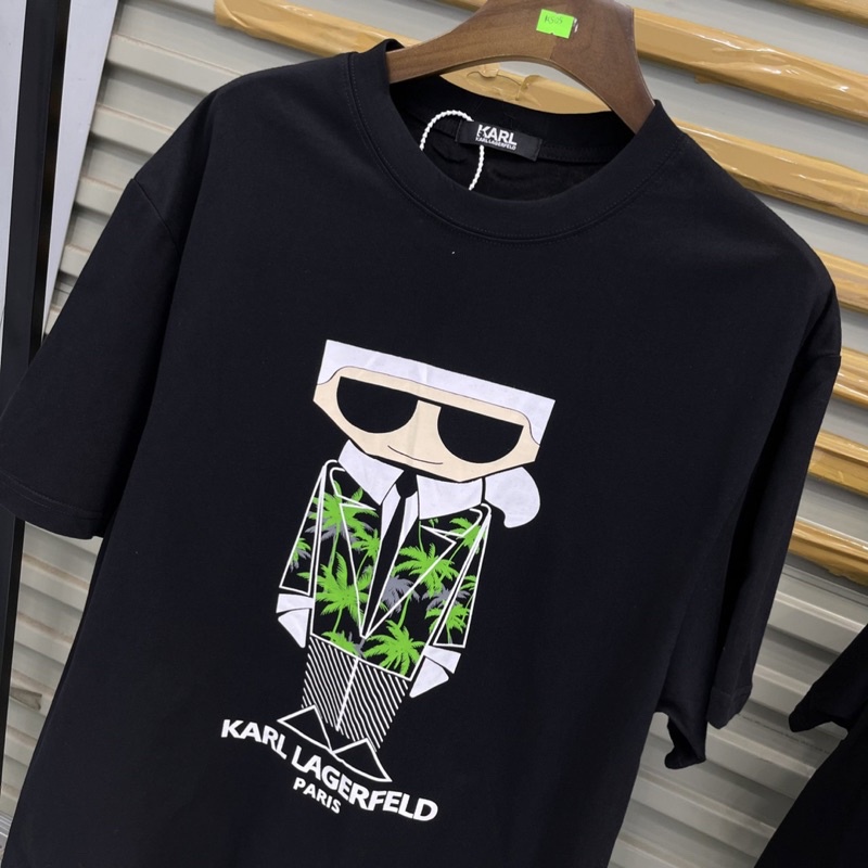 Set áo thun và quần short tây KARL, bộ nam mặc mùa hè hot trend style rộng chất dày mát mịn