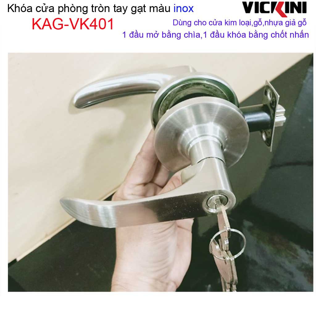 Khóa cửa phòng tay gạt, khóa cửa Vickini KAG-VK401 gía tốt, chất lượng tốt siêu bền