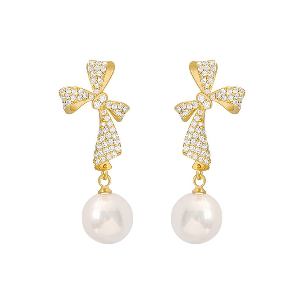 Bông Tai Mạ Bạc 925 Hình Nơ Xinh Xắn Thời Trang Dành Cho Nữ