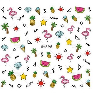 M+595-654 Nail sticker ( dán nước ) _ kéo để xem mẫu