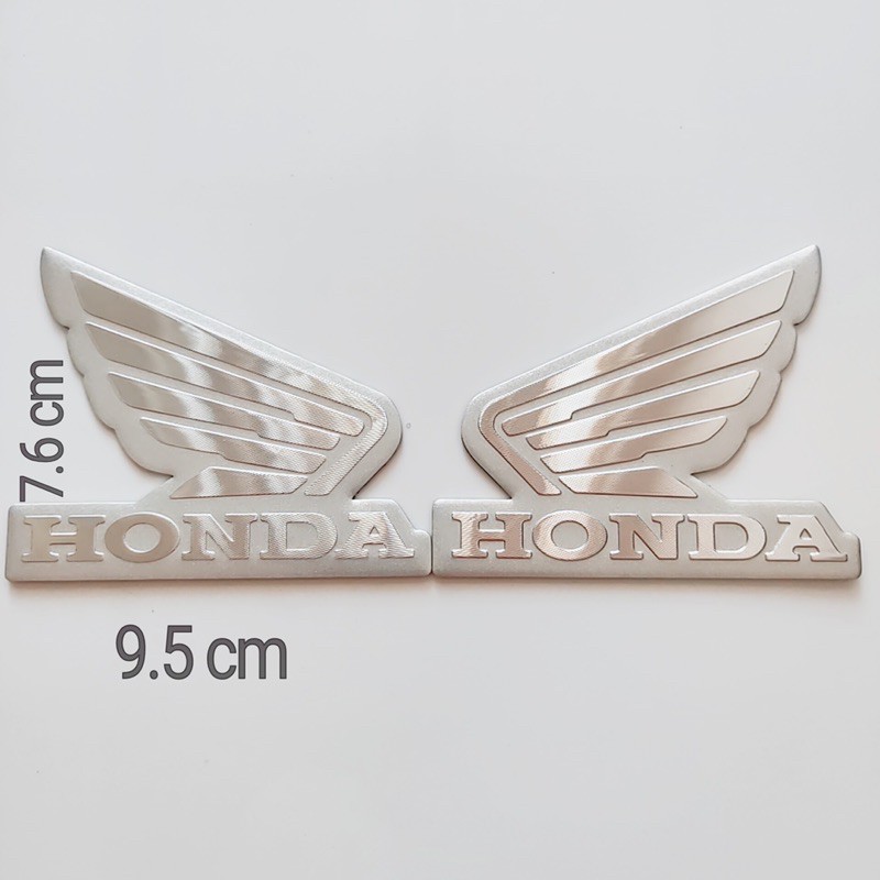 Tem decal nhôm hình cánh chim Honda dán trang trí xe máy, có 4 màu lựa chọn