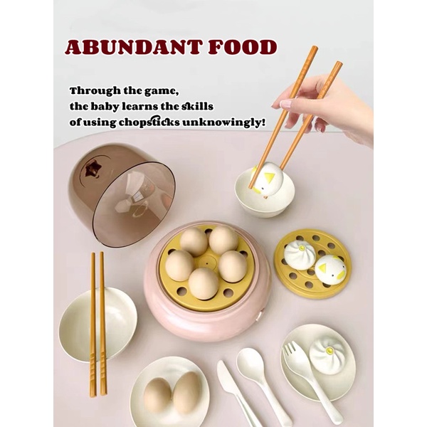 Bộ Đồ Chơi Trứng Hấp Giả Bằng Nhựa Có Âm Thanh Và Phun Đèn Cho Bé