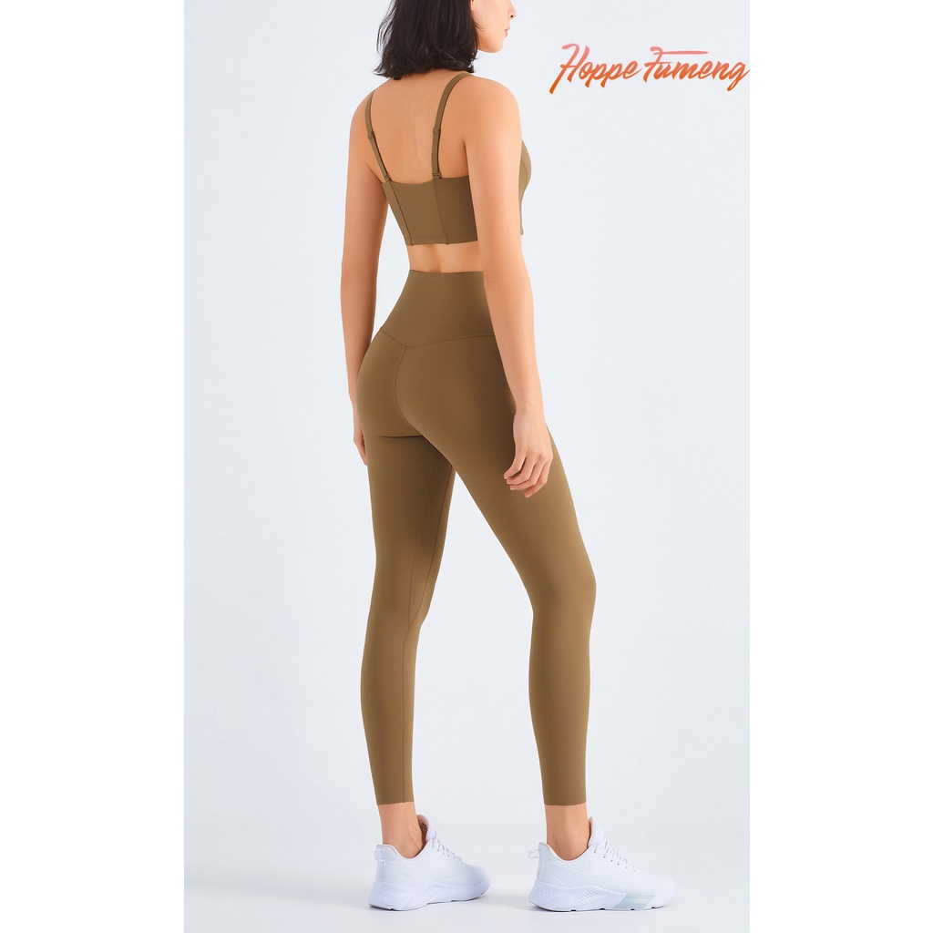 Set trang phục yoga thể thao HOPPE FUMENG áo ngực và quần legging dài lưng cao nhiều màu sắc tùy chọn thời trang cho nữ