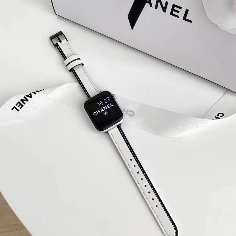 Dây Đeo Bằng Da Thay Thế 44mm 45mm 41mm 40mm 42mm 38mm Cho iWatch series 3 4 5 6 SE 7