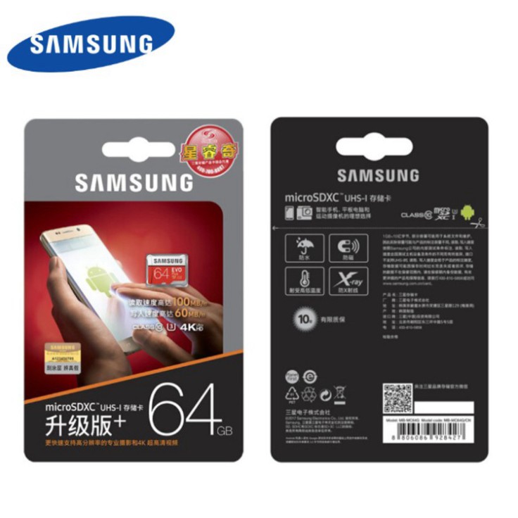 Sản Phẩm Thẻ nhớ cao cấp SDXC64G chính hãng Samsung 64Gb - Bảo hành 10 năm ..