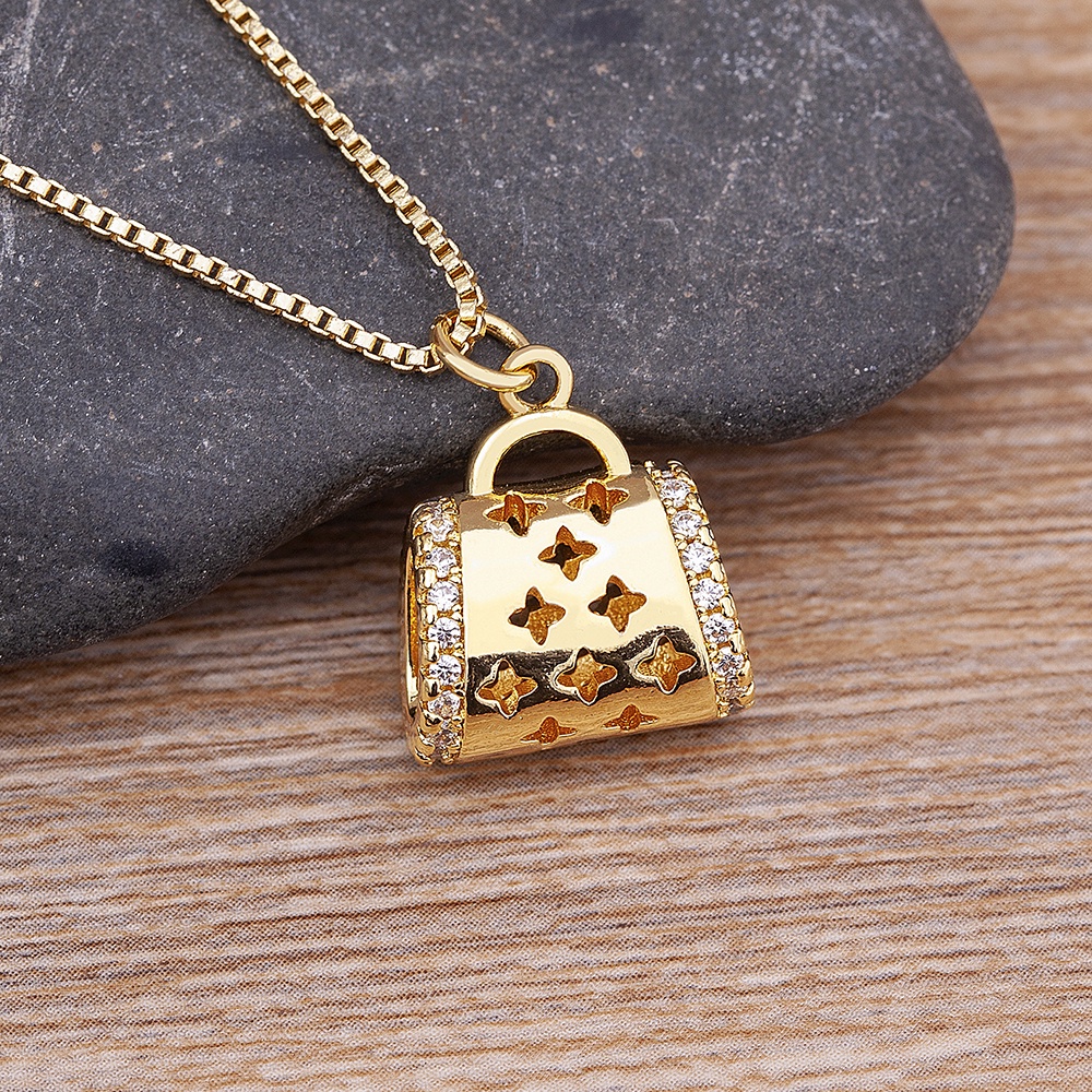 Mặt Vòng cổ Hình Túi Màu Hồng / Trắng / Đen Sáng Tạo Thời Trang Cho Nữ Charms