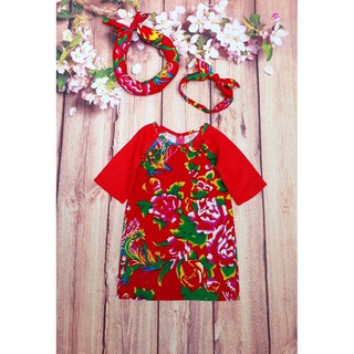 Áo dài con công 4 chi tiết