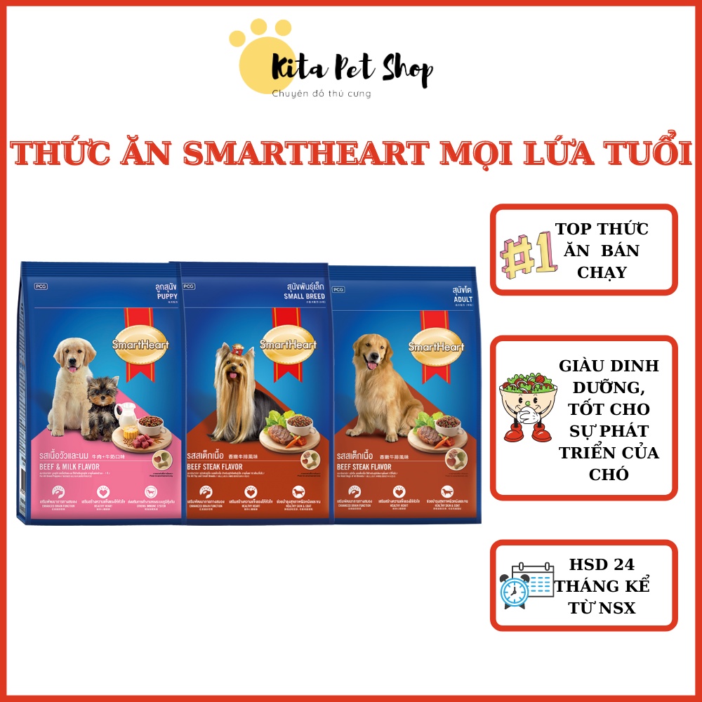 Thức Ăn Cho Chó Gói 400gr Smartheart Chó Con Chó Trưởng Thành Chó Nhỏ Puppy Adult