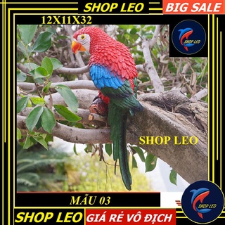 MÔ HÌNH CHIM VẸT (mẫu 03)- Trang trí nhà cửa - Set up bể bán cạn- Tiểu cảnh