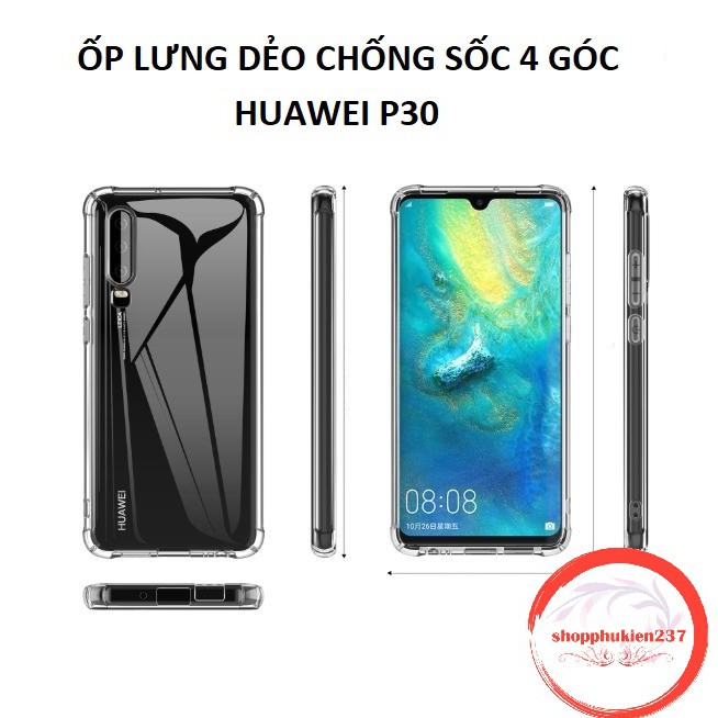 [Freeship toàn quốc từ 50k] Ốp Lưng Huawei P30 Ốp Dẻo Trong Suốt Chống Sốc 4 Góc