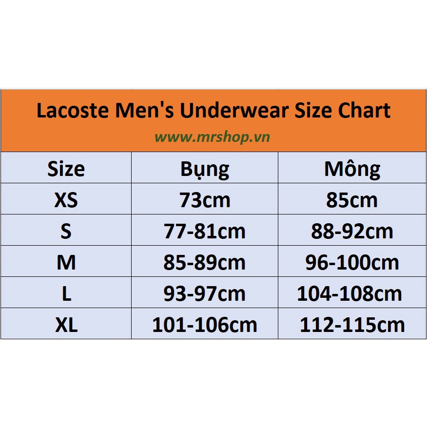 Quần lót boxer nam Lacoste – 5H3411-51-W3T