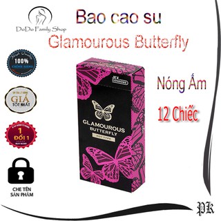 Bao cao su Glamourous Butterfly Hot Type hộp 12 cái thương hiệu cao cấp của Nhật Bản