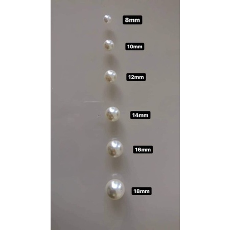 Hạt ngọctrai không lỗ màu trắng, màu kem, nguyên liệu làm trâm cài tóc cổ trang, nguyên liệu diy, SỉphụkiệnKhánhHuyền