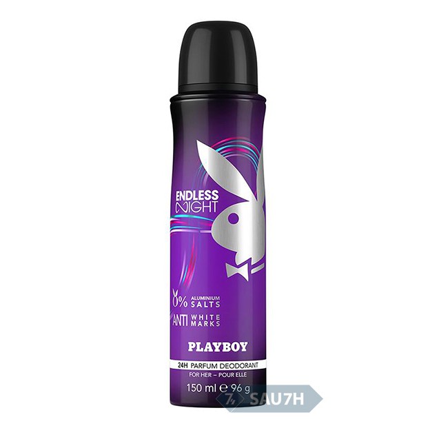 Xịt khử mùi Playboy Endless Night Nữ 150ml