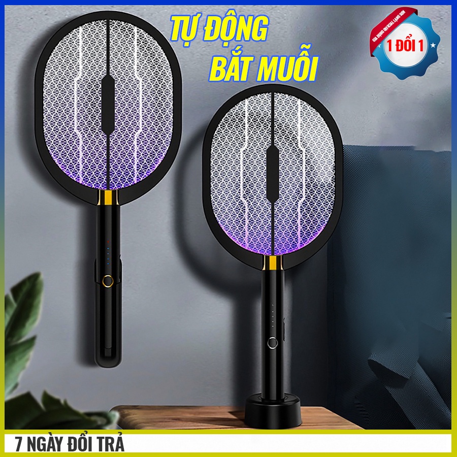 Vợt muỗi cao cấp tự động thiết kế độc đáo 3 chế độ vợt ( Bảo hành 12 tháng ) Vợt muỗi thông minh tự động bắt muỗi