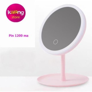 Gương soi trang điểm để bàn có đèn led
