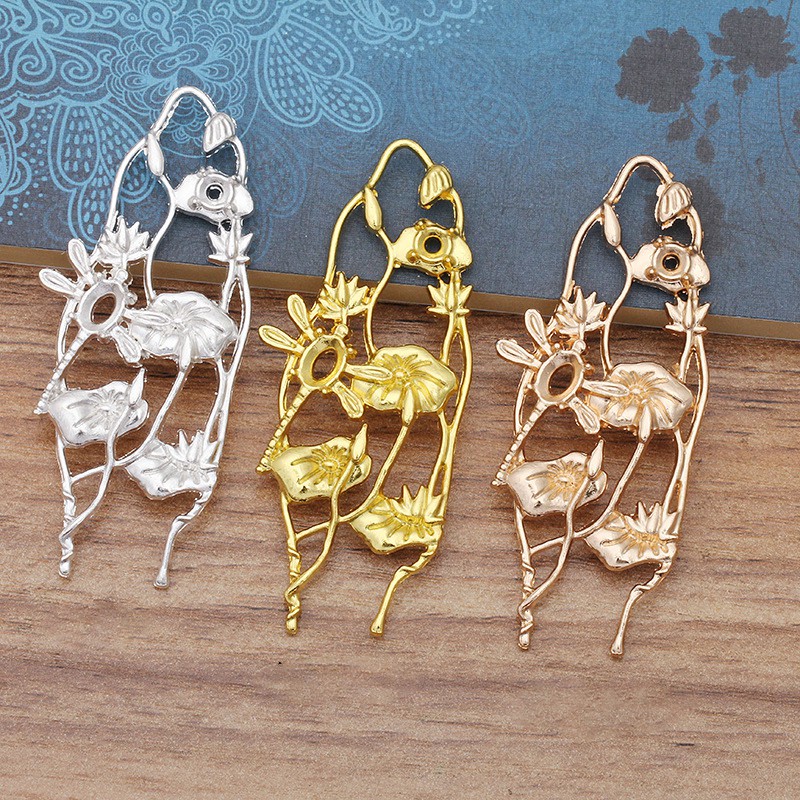 1 phiến đúc dài họa tiết 30*69mm nguyên liệu làm trâm làm trang sức cổ trang