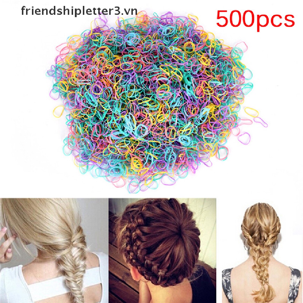 Set 500 Đuôi Ngựa Bằng Cao Su Đàn Hồi Tiện Lợi