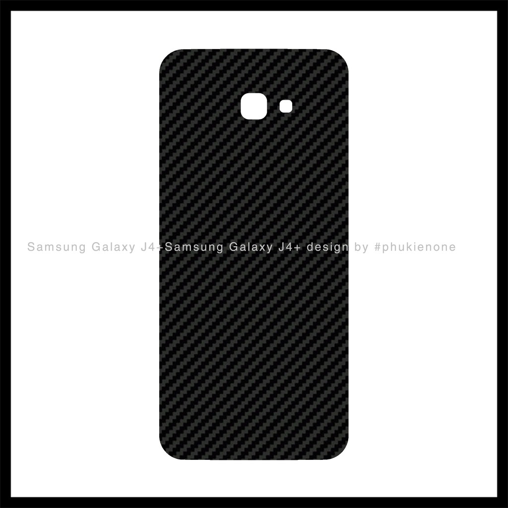 Decal dán lưng Samsung J4+ carbon đen
