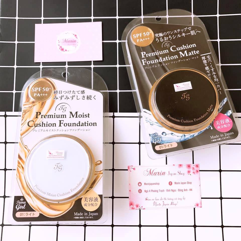 (Có bill,Chuẩn Store) Phấn Nước, Phấn Phủ 5 Trong 1 Tiara Girl Premium Cushion Foundation Matte Và Premium Nhật Bản