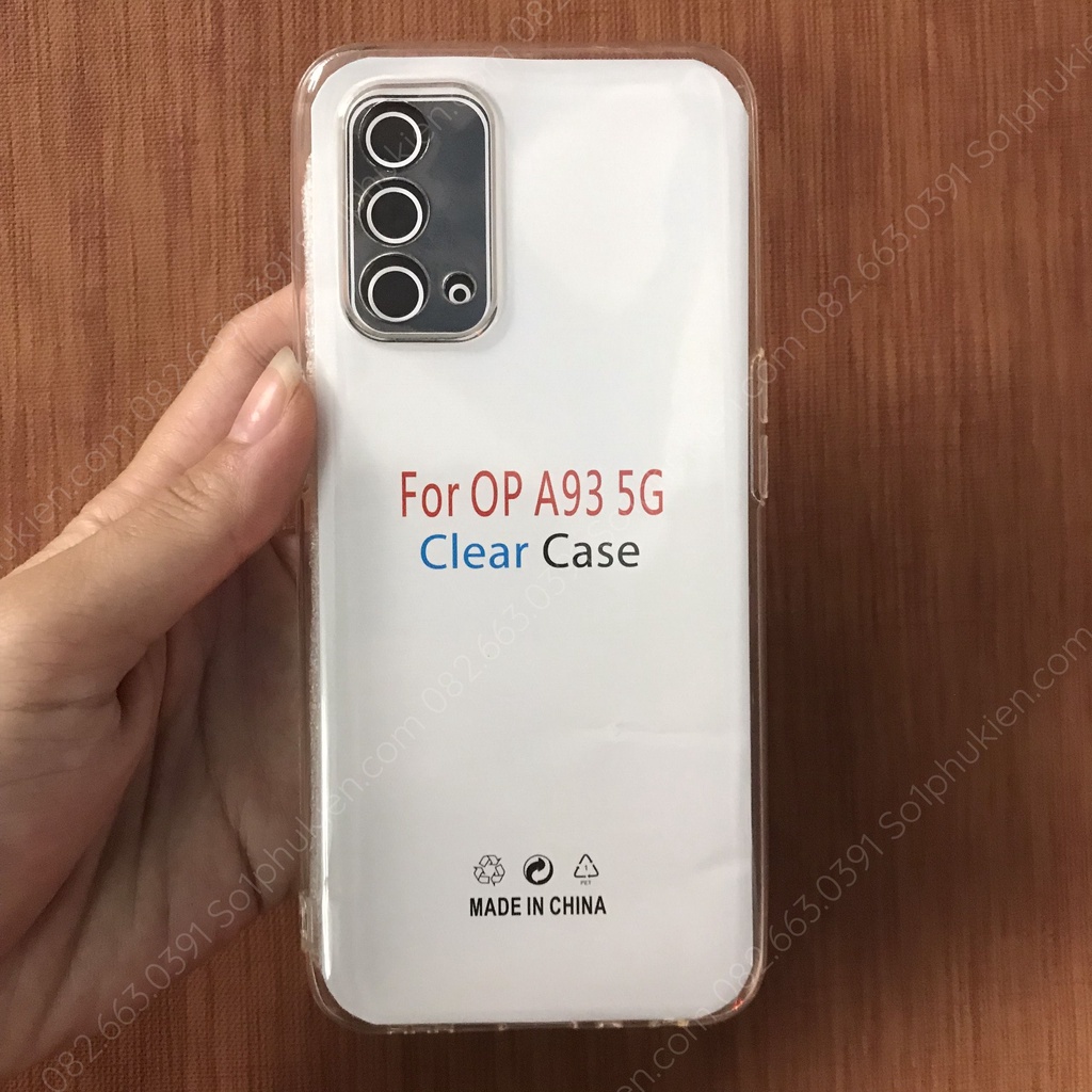 Ốp lưng Oppo A93 5G dẻo trong suốt, bảo vệ từng lỗ cam, bền dẻo