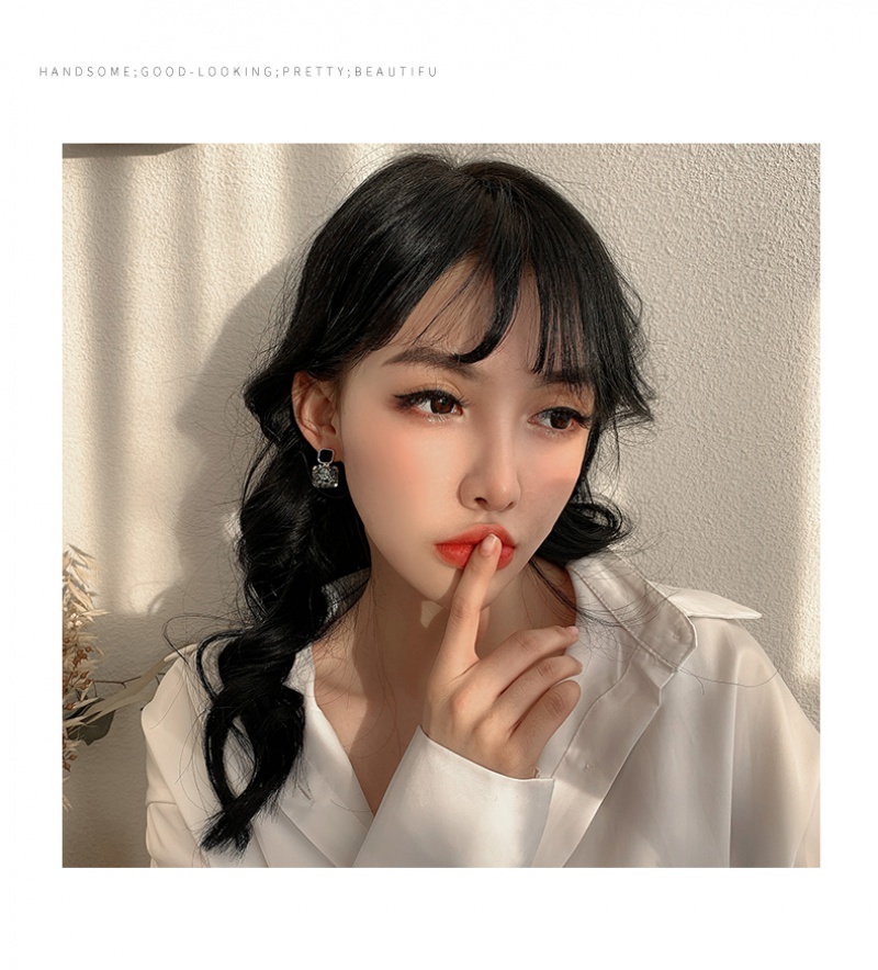 Khuyên tai mạ bạc phong cách thời trang Hàn Quốc cổ điển