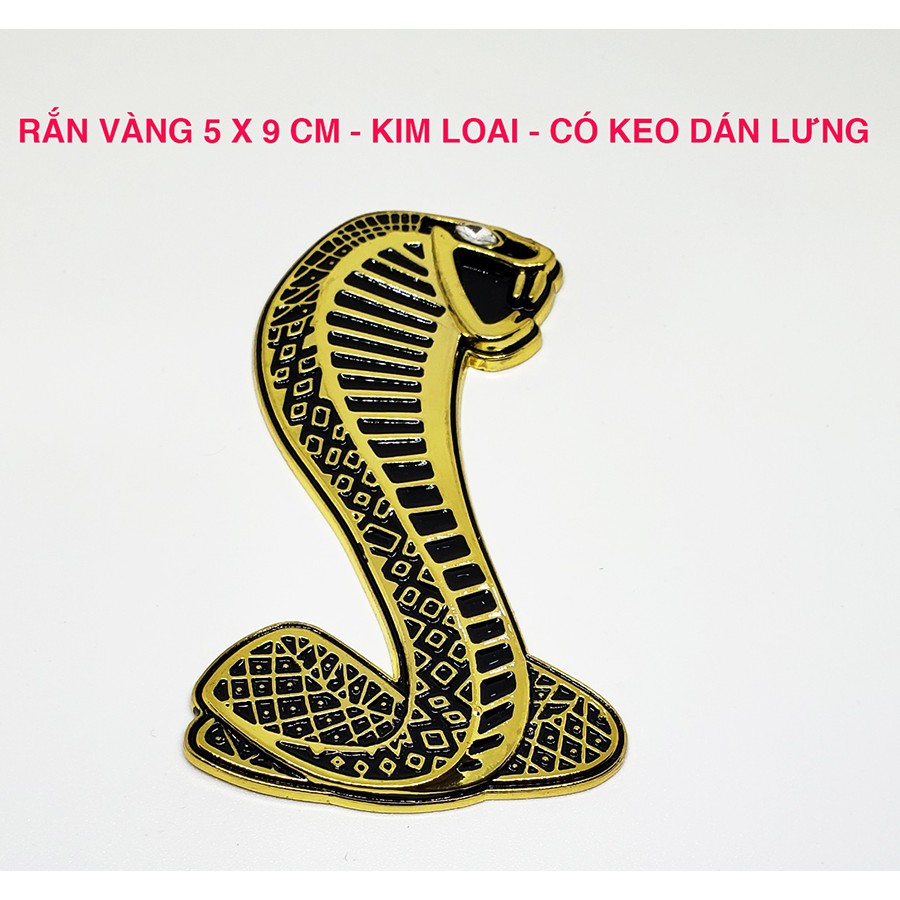 BỘ 2 TEM KIM LOẠI RẮN HỔ CHO XE MÔ TÔ