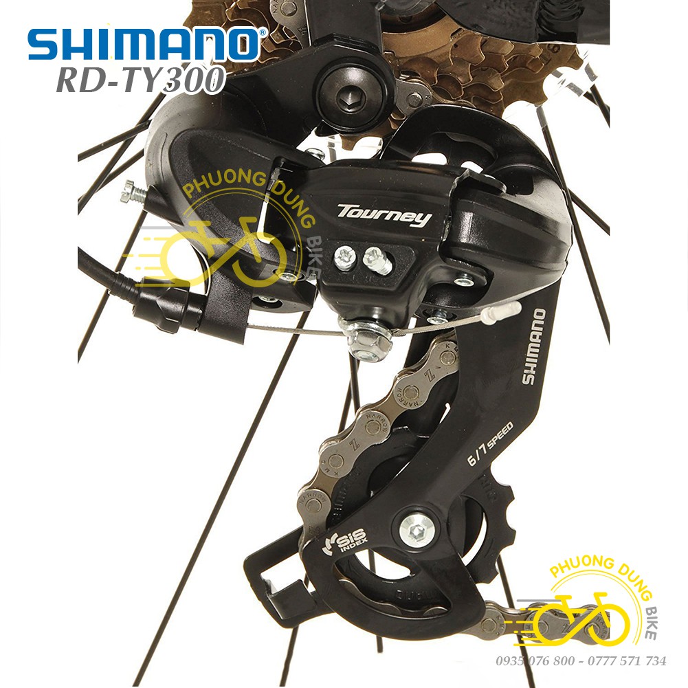 Củ cùi đề sau xe đạp SHIMANO TOURNEY RD-TY300 6-7-8 Speed - Hàng chính Hãng