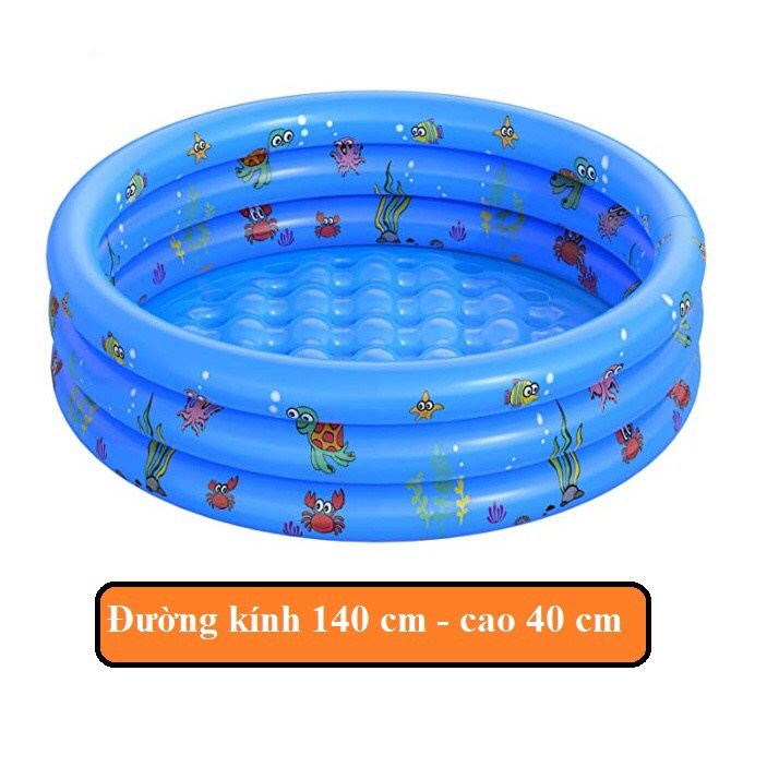 Bể bơi cao cấp 3 tầng hình tròn chống trượt dầy dặn cho bé