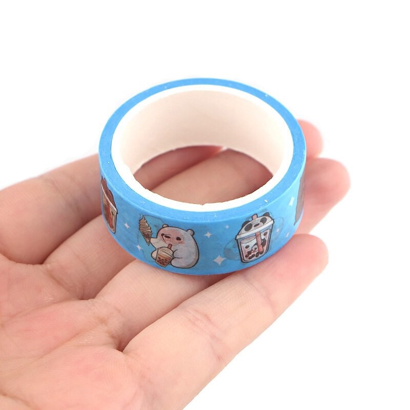 Băng keo dính trang trí washi tape hình anh em gấu We Bare Bears Chúng tôi đơn giản là gấu