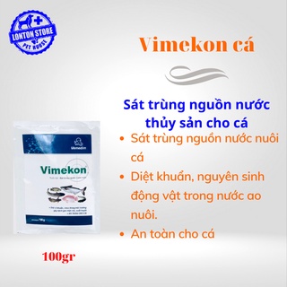 VEMEDIM Vimekon cá dùng sát trùng nguồn nước nuôi cá, lon 100gr- Lonton store