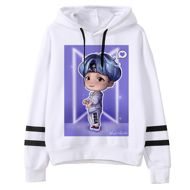 Áo Hoodie Dài Tay Thời Trang Bts Size S-2Xl