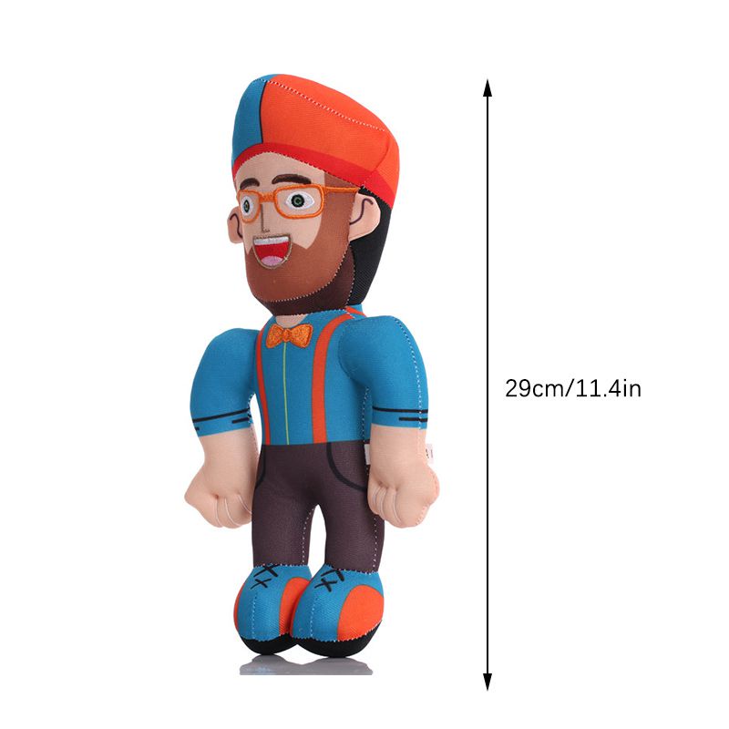 30cm/11.8in Blippi Plush Toys Cartoon Suffed Doll Kids Gifts