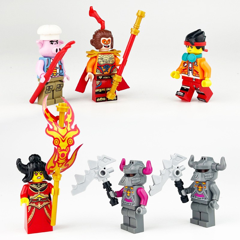 Combo 6 Minifigures Tây Du Ký : Tôn Ngộ Không , Thiết Phiến Công Chúa - Đồ Chơi Lắp Ráp non-lego 1638 [C14]